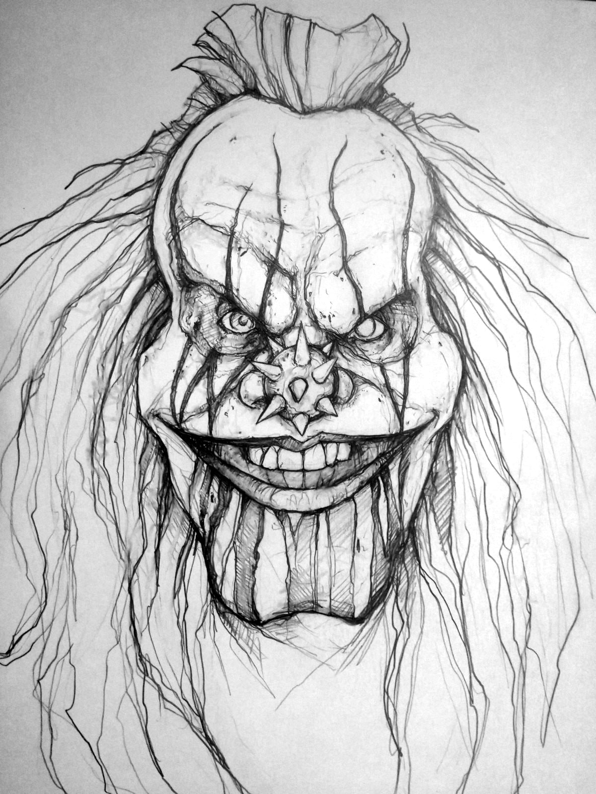 Original Art | Clown | 9x12 Original Pencil Drawing – Big Chris Art