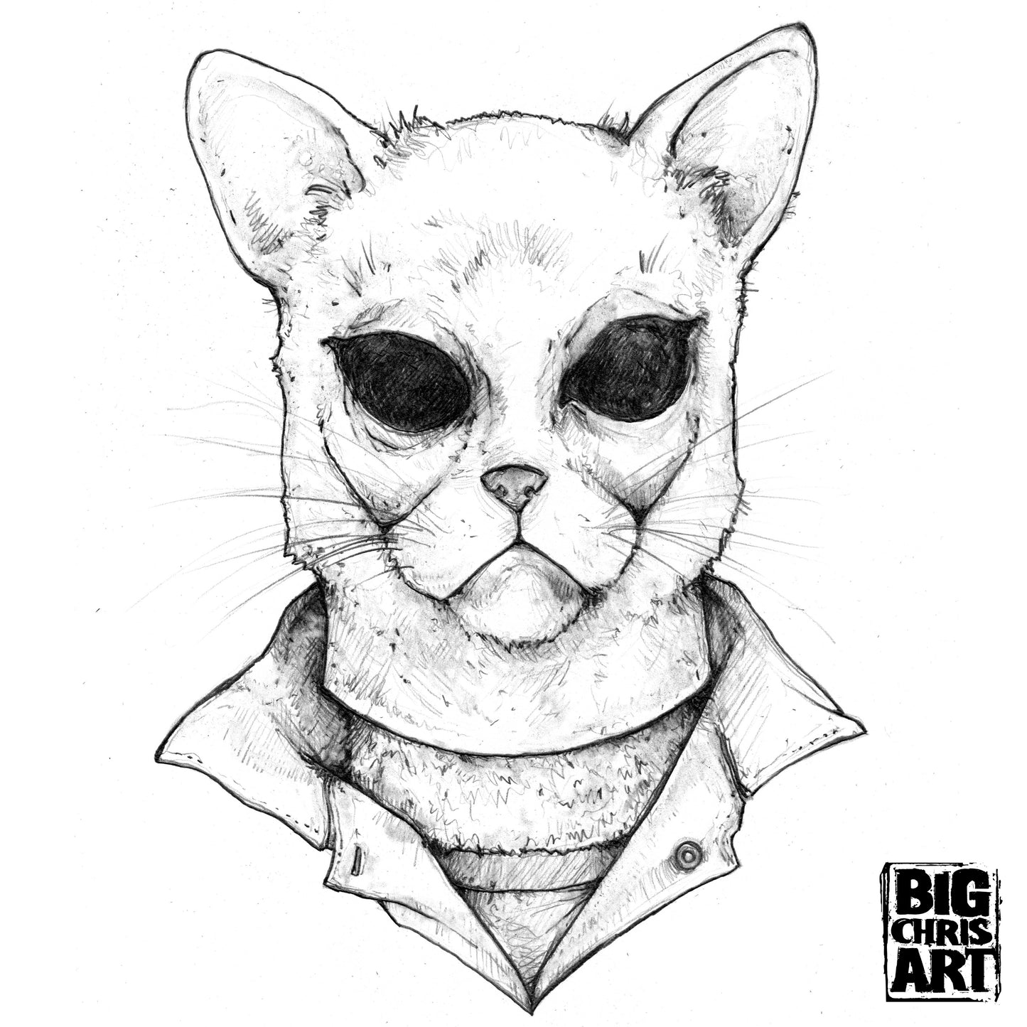 Original Art | Michael Meowers | 6x8 Original Pencil Drawing