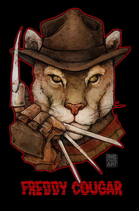 Cuddly Killers | Freddy Cougar | 11x17 Print