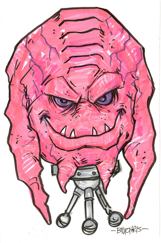 Original Art | Teenage Mutant Ninja Turtles - Krang | 6x9 Original Marker Drawing