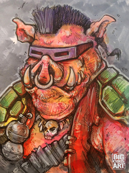 Comics | Bebop Original Marker Drawing | 6x8